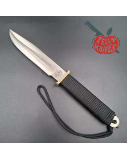 John EK - 1991/2004 Commando Bowie Final Edition 440C steel black paracord wrapped handle black nylon sheath