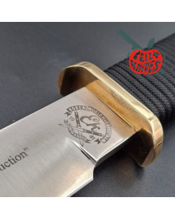 John EK - 1991/2004 Commando Bowie Final Edition 440C steel black paracord wrapped handle black nylon sheath