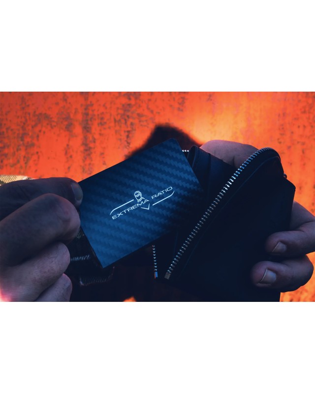 Extrema Ratio The Carry Box Limited Edition 500pces knife black leather wallet black hat CF credit card