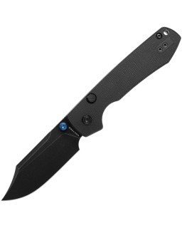 Vosteed Raccoon Top Linerlock Black Stonewash 14C28N Sandvik Stainless Steel Blade Black Canva Micarta Handle