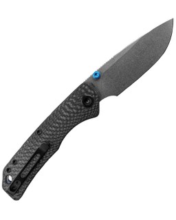 Vosteed Marten 330 Top Linerlock Stonewash 154CM Stainless Steel Blade Black Carbon Fiber Handle