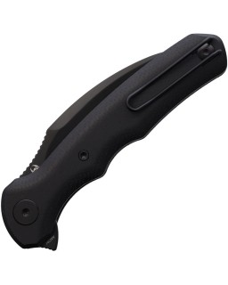 Lacerta Karambit folding knife Linerlock 14C28N steel black PVD coated blade black micarta handle