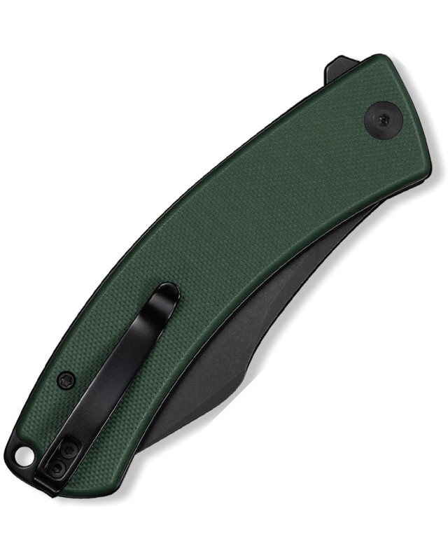 Civivi Outlaw Muk Black Stonewash 14C28N Sandvik Stainless Steel Blade Green G10 Handle
