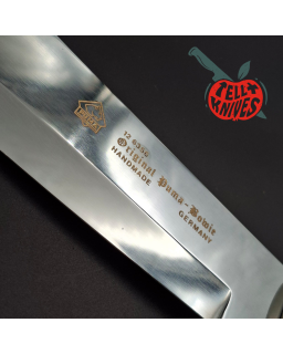 PUMA Solingen 1987 Original Puma Bowie full tang stainless steel blade wood handle leather sheath