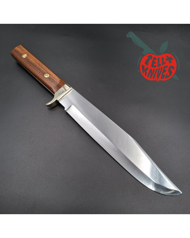 PUMA Solingen 1987 Original Puma Bowie full tang stainless steel blade wood handle leather sheath