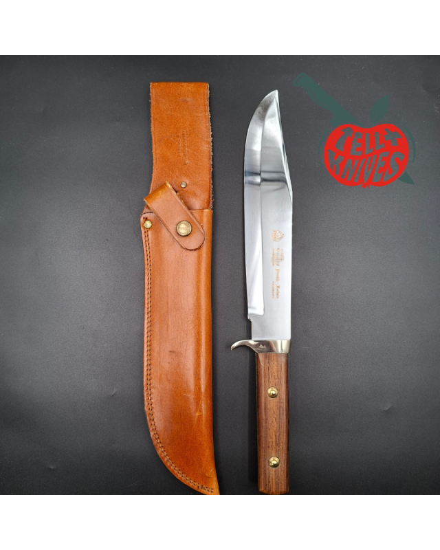 PUMA Solingen 1987 Original Puma Bowie full tang stainless steel blade wood handle leather sheath