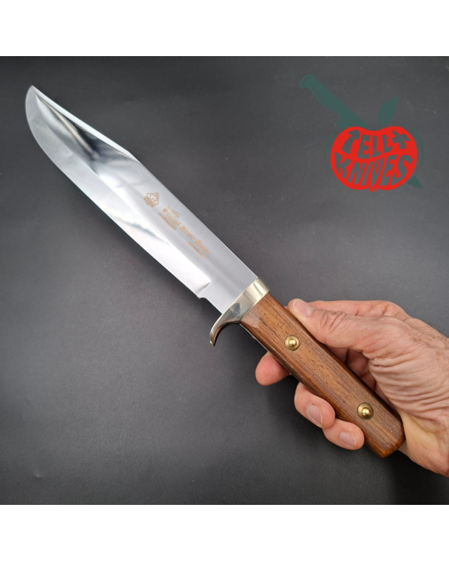PUMA Solingen 1987 Original Puma Bowie full tang stainless steel blade wood handle leather sheath