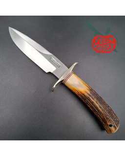 Randall Made Knives 1999 Combat Companion forged carbon steel blade stag handle brown leather sheath