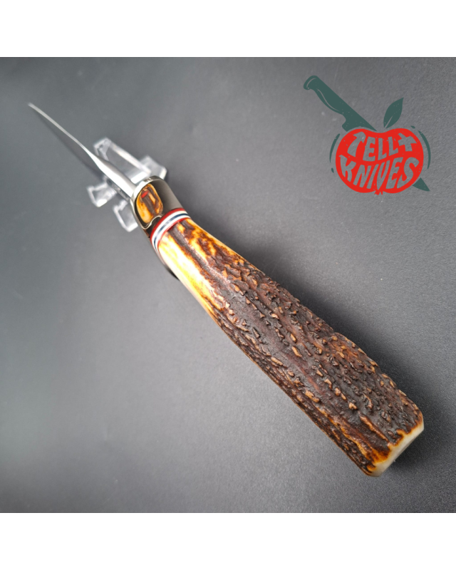 Randall Made Knives 1999 Combat Companion forged carbon steel blade stag handle brown leather sheath