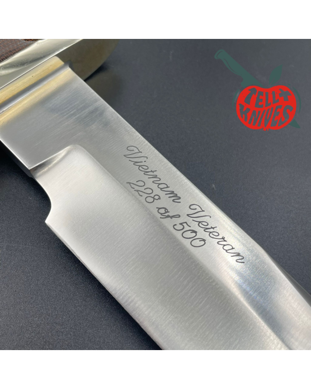 Randall Made Knives Model 14 - 7.5 Vietnam Veteran Limited Edition 500pces full tang forged stainless steel brown micart