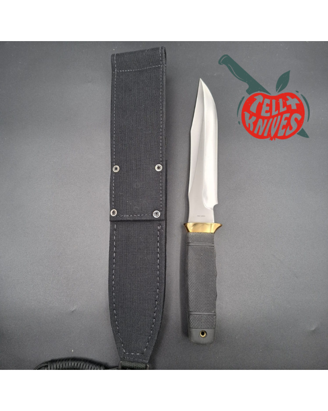 SOG Tech II SEKI JAPAN SK5 carbon steel blade satin finish brass guard Kraton handle Cordura sheath with original box