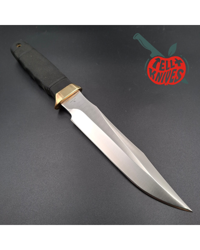 SOG Tech II SEKI JAPAN SK5 carbon steel blade satin finish brass guard Kraton handle Cordura sheath