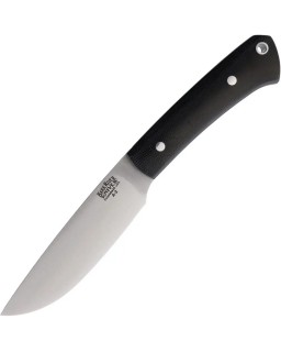 Bark River Knives Highland Special A2 tool steel Full tang Fixed Blade Black Micarta handle brown leather sheath