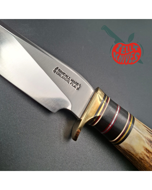 Randall Made Knives 1997 Model RKS3 Limited Edition 860pces forged carbon steel blade stag handle brown leather sheath