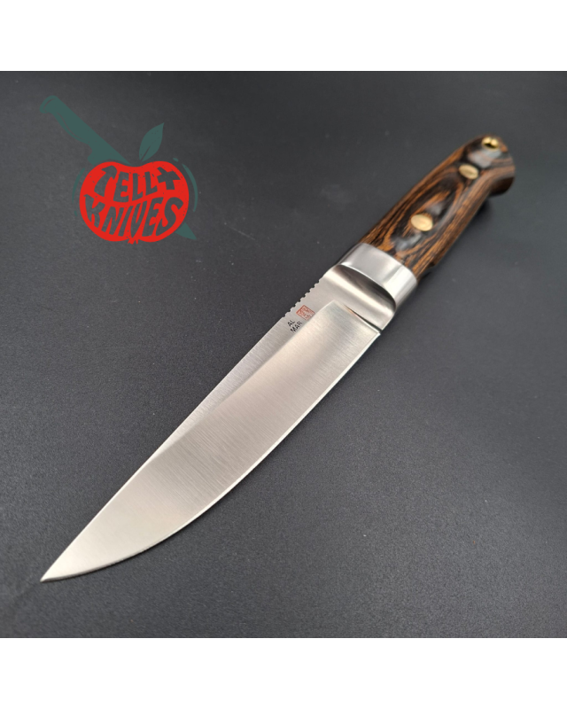 AL MAR Knives 4003 APU fixed blade full tang AUS-6A stainless steel titanwood handle black leather sheath SEKI Japan