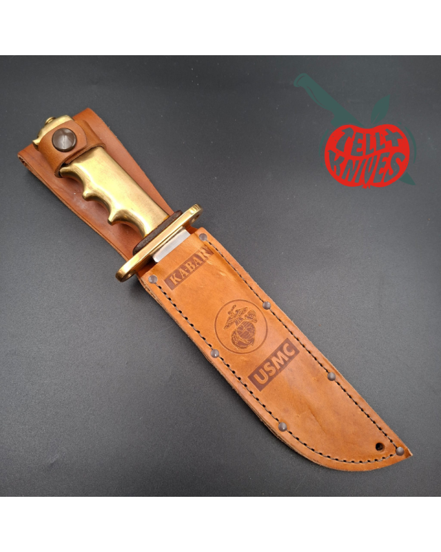 Trench Knife Custom Vintage 80ies RIGID blade SEKI Japan Swiss Legal Fighting Knife Brass handle