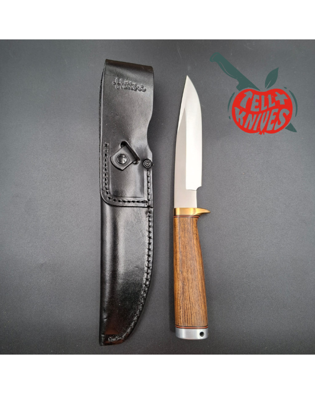 Hattori fixed blade 2018 Limited Edition 100pces Knife of the Year AUS-8 stainless steel brass guard and pommel bocote w
