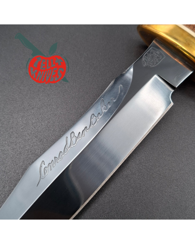 BÖKER HATTORI S1 Conrad Ben Baker 2002 Commemorative Edition - blued SK5 carbon steel blade stacked leather handle