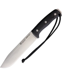 JOKER Nomad 6.5 full tang fixed blade Böhler N695 stainless steel satin finish Black Micarta handle Kydex sheath
