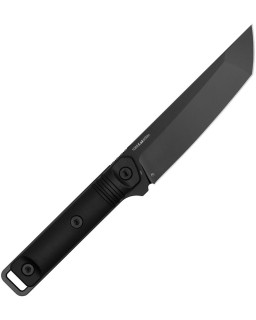 Kershaw Atreides Tanto Fixed Blade 65Mn steel black powder coated blade Black rubberized polypropylene handle