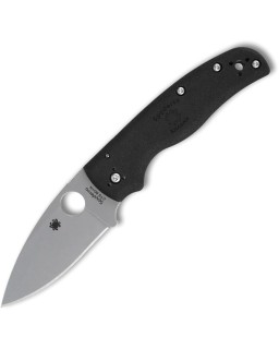 Spyderco Shaman Lightweight Compression Lock satin finish CTS-BD1 stainless blade black FRN handle