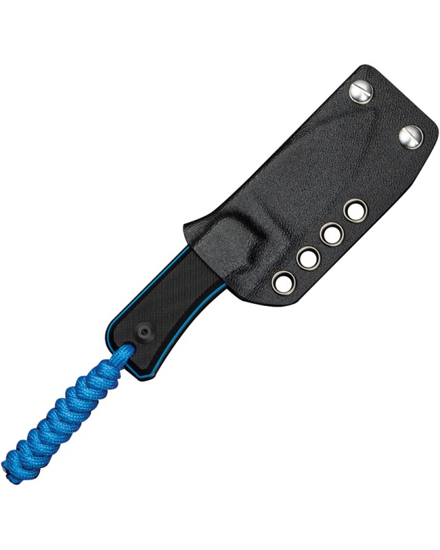 Civivi Baby Banter Fixed Blade Black Stonewash Nitro V Steel Blade Black and Blue G10 Handle