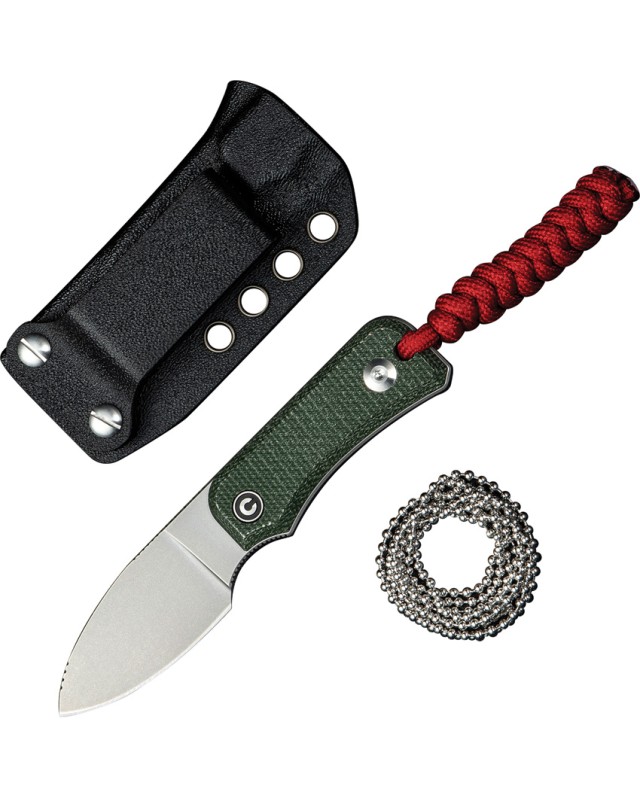 Civivi Baby Banter Fixed Blade Nitro V Steel Blade Green Canva Micarta Handle