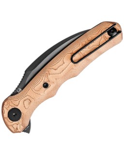 Trivisa Lacerta-CU Black Stonewash 14C28N Sandvik Stainless Steel Copper Foil Handle