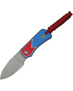 Civivi Baby Banter Jump Fixed Blade Stonewash Nitro V Steel Blue Red and White G10 Handle