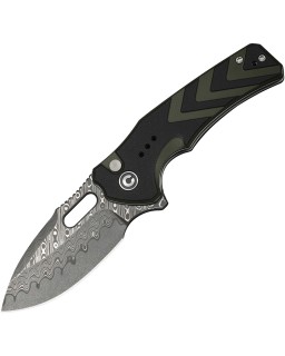 Civivi Vexron Damascus Steel Black and Green G10 Handle