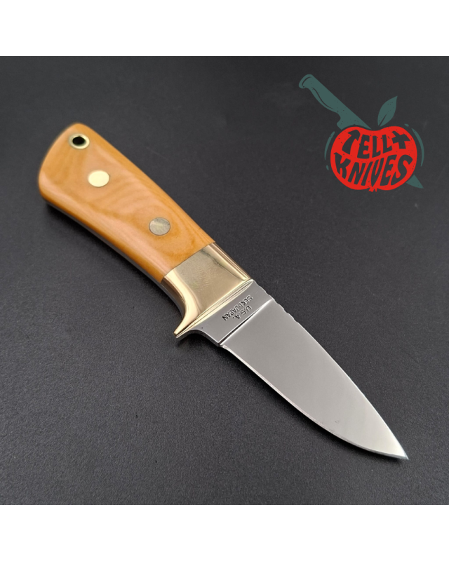 AL MAR Knives Model 4005 fixed blade AUS-6 stainess steel miror finish paper micarta handle