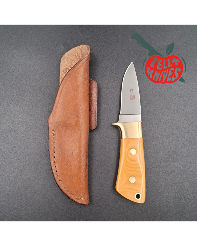AL MAR Knives Model 4005 fixed blade AUS-6 stainess steel miror finish paper micarta handle