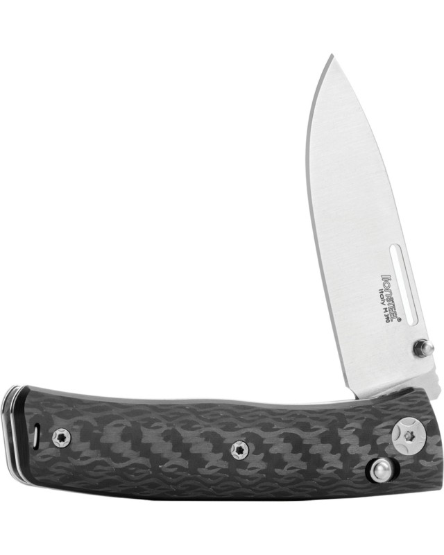 LionSteel Nini 1 Satin M390 Bohler Steel Blade Black G10 Handle