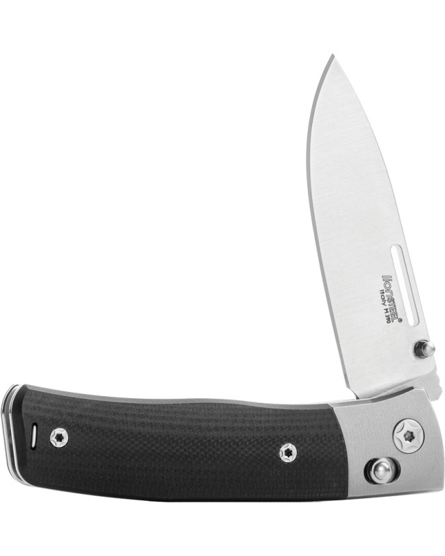 LionSteel Nini 2 Satin Bohler M390 Steel Blade Black G10 Handle