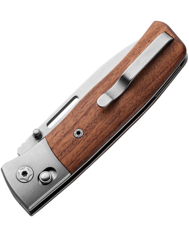 LionSteel Nini 2 Satin Bohler M390 Steel Blade Santos Wood Handle