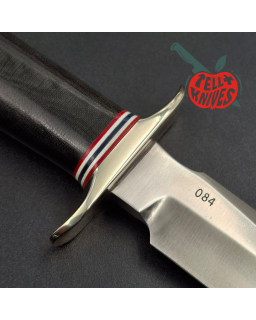 Randall Made Knives Model 1 Mini forged stainless steel black micarta handle Nickel Silver guard Duralumin pommel