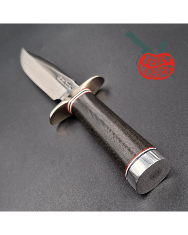 Randall Made Knives Model 1 Mini forged stainless steel black micarta handle Nickel Silver guard Duralumin pommel