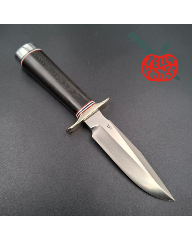Randall Made Knives Model 1 Mini forged stainless steel black micarta handle Nickel Silver guard Duralumin pommel