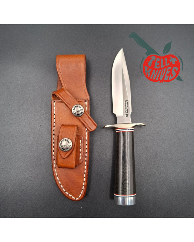 Randall Made Knives Model 1 Mini forged stainless steel black micarta handle Nickel Silver guard Duralumin pommel