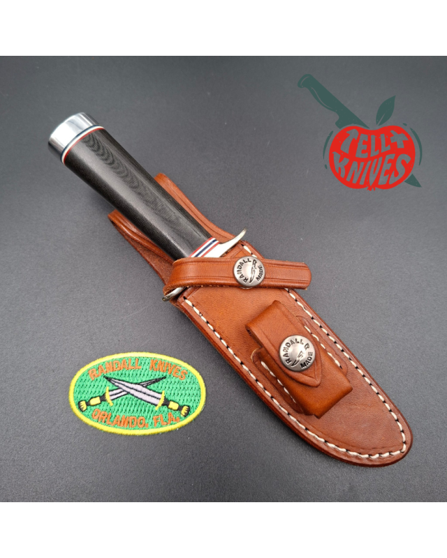 Randall Made Knives Model 1 Mini forged stainless steel black micarta handle Nickel Silver guard Duralumin pommel