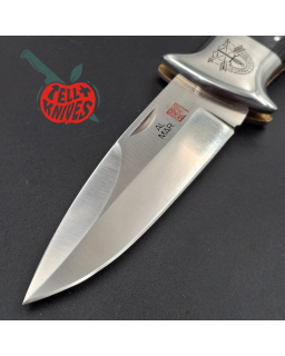 AL MAR SERE 3003 Special Forces folding knife AUS6 stainless steel spear point blade black and red micarta handle