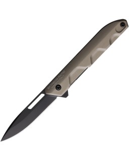 Extrema Ratio Ferrum T N690 steel black MIL-C-13924 burnished blade mud aluminium handle flipper Linerlock
