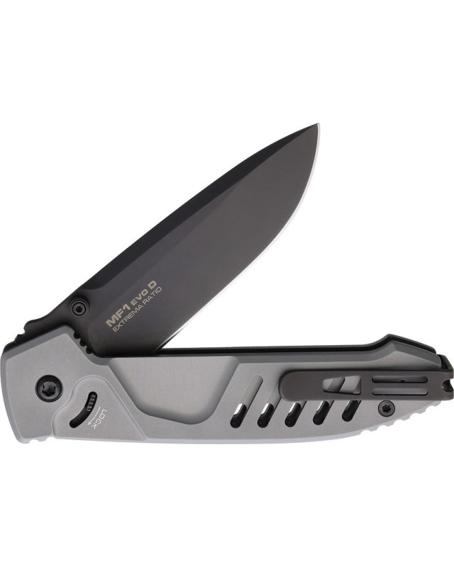 Extrema Ratio MF1 EVO D N690 stainless steel black coated blade grey aluminium handle Linerlock