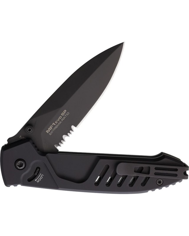 Extrema Ratio MF1 EVO SP M390 steel DLC black coated blade black aluminium handle Linerlock