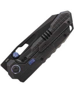 Remette Cool Leopard Stonewash DLC Bohler M390 Steel Blade Black Frag Pattern Titanium Handle