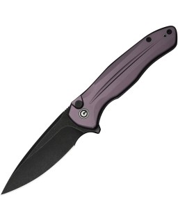 CIVIVI Kitefin 14C28N stainless steel blackwash finish blade buttonlock Purple Aluminium handle Flipper