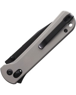 CJRB Bolt Recoil Lock Black PVD AR-RPM9 Steel Blade Gray Titanium Handle