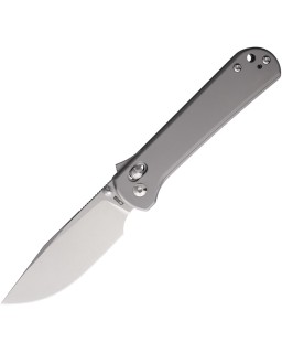 CJRB Bolt Recoil Lock Stonewashed AR-RPM9 Steel Blade Gray Titanium Handle