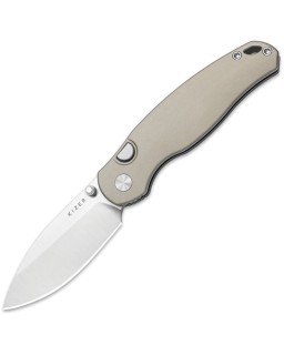 Kizer Phoca BD Button Lock Satin 14C28N Sandvik Steel Blade Gray Aluminium Handle
