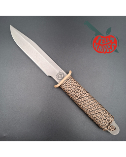 John EK - 1991 Commando Bowie - Operation Desert Shield Edition full tang 440C steel grey coating paracord wrapped handl